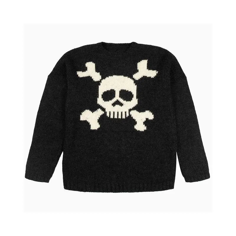 SKULL TOTEM KNITTED CREW NECK SWEATER main image 1