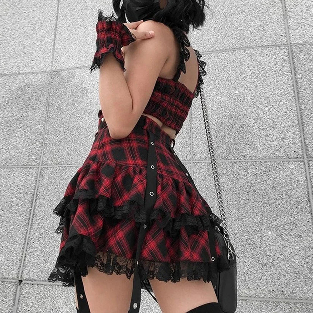 Gothic Plaid Set