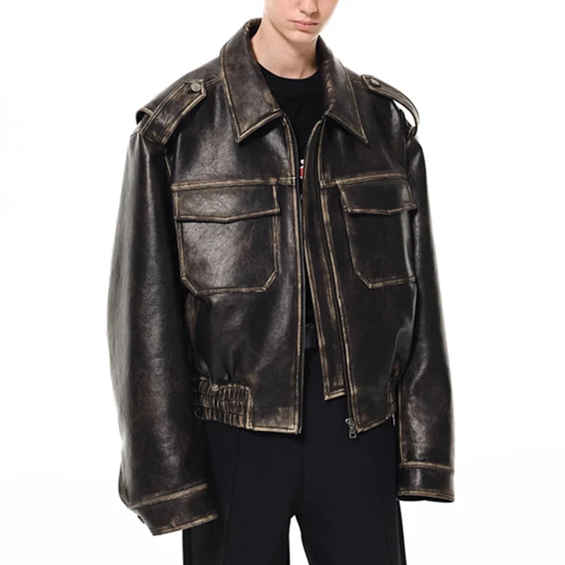 Men's Oversized Leather Jacket