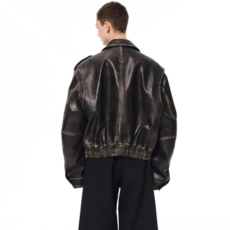 Men's Oversized Leather Jacket