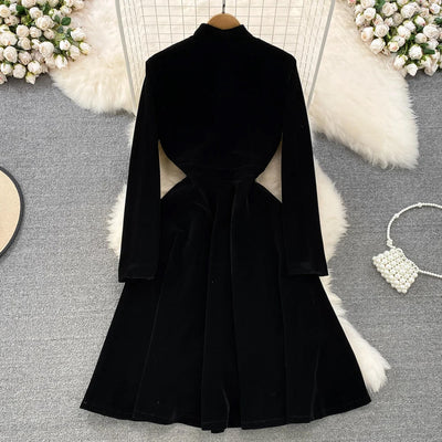 Women's Elegant Velvet Dress