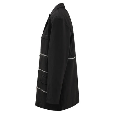Women's Zipper Blazer Black