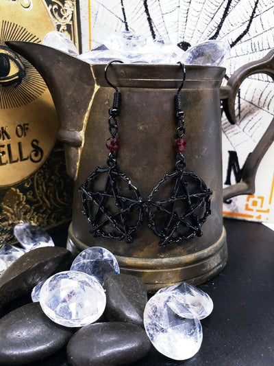Gothic Pentagram Earrings