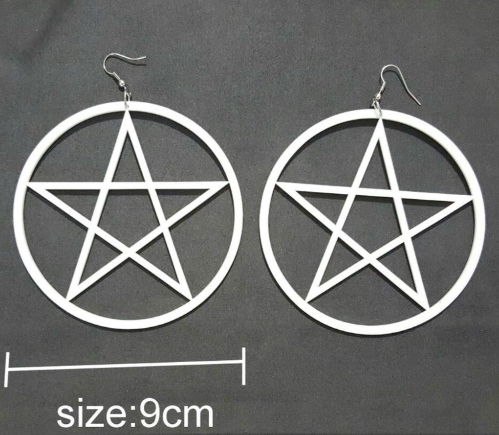 Oversized Pentacle Earrings