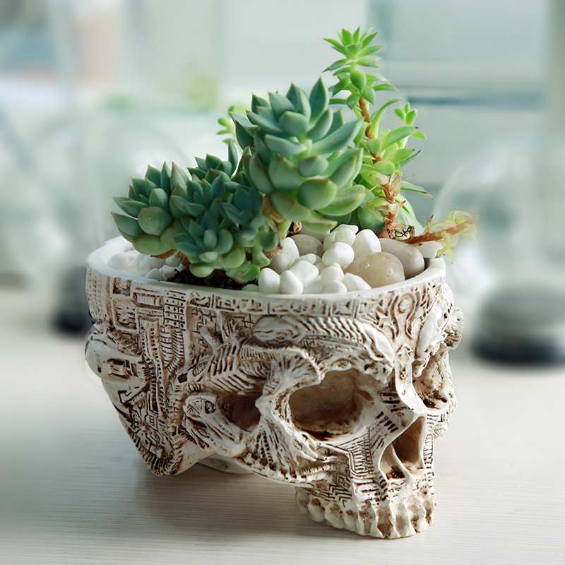 Ancient Skull Plant Pot