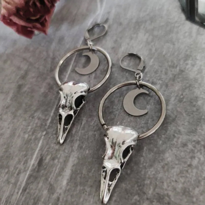 Dead Crow Moon Earrings