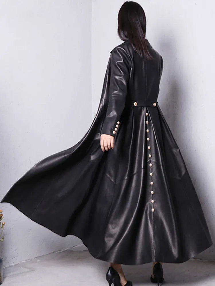 Faux Leather Coat