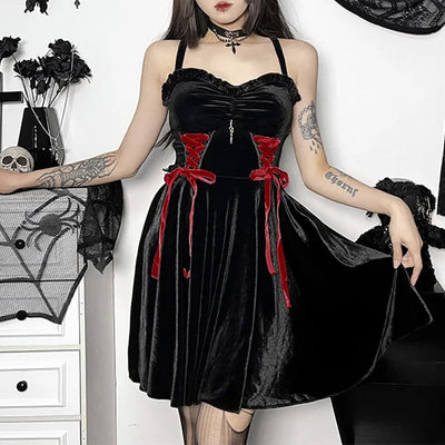 Goth Velvet Dress