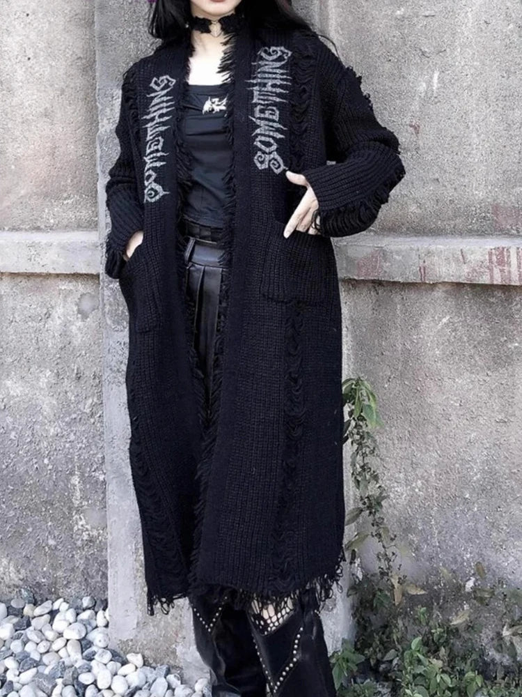 Women's Gothic Knitted Cardigan