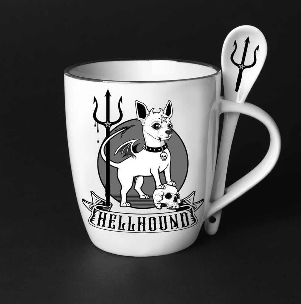 Hell Hound Mug & Spoon Set – Gothic Mist
