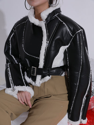 Fur Lined Leather Shearling Jacket