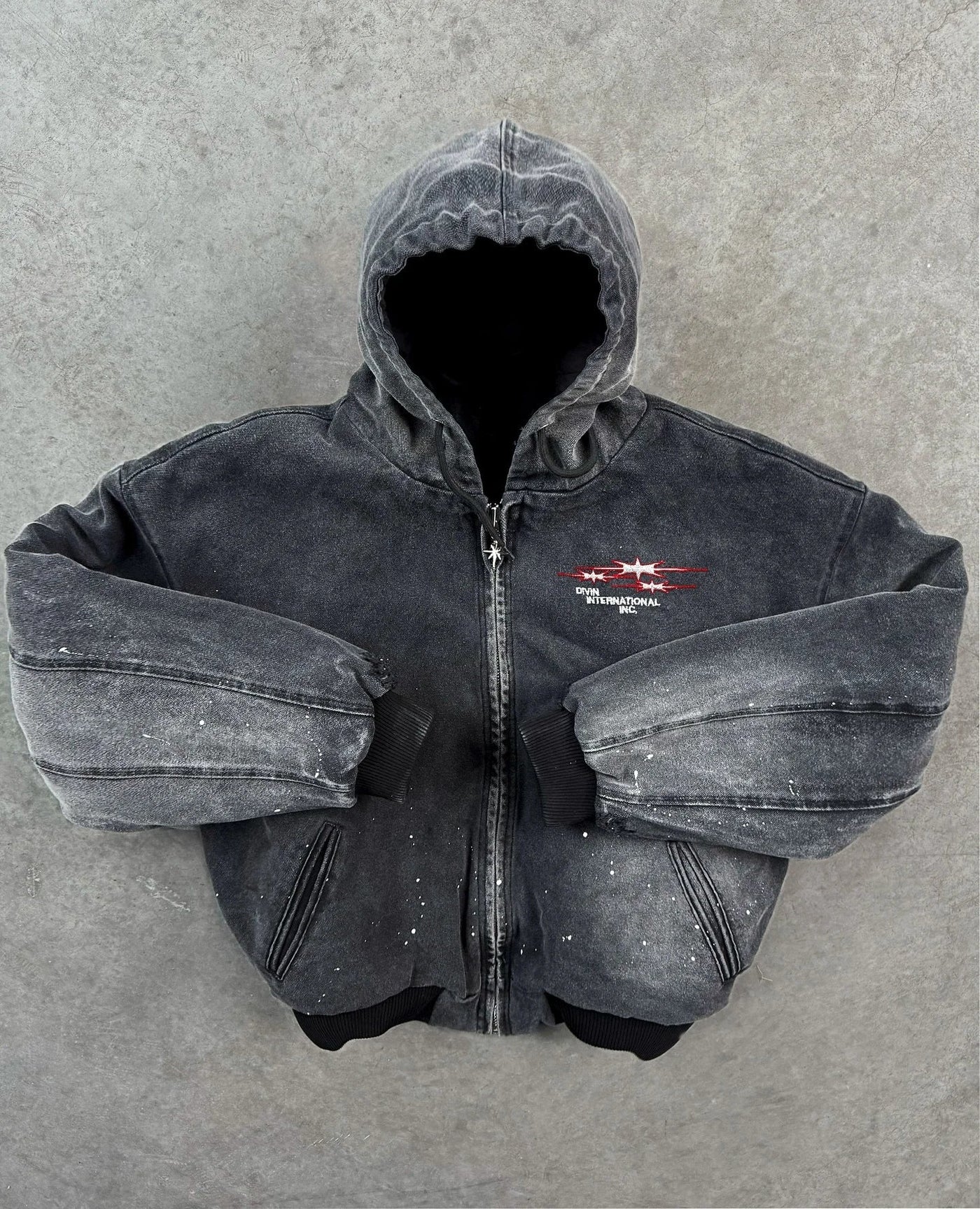 Men's Oversized Hooded Pullover Gray