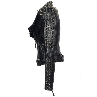 Women's Spiked Leather Jacket