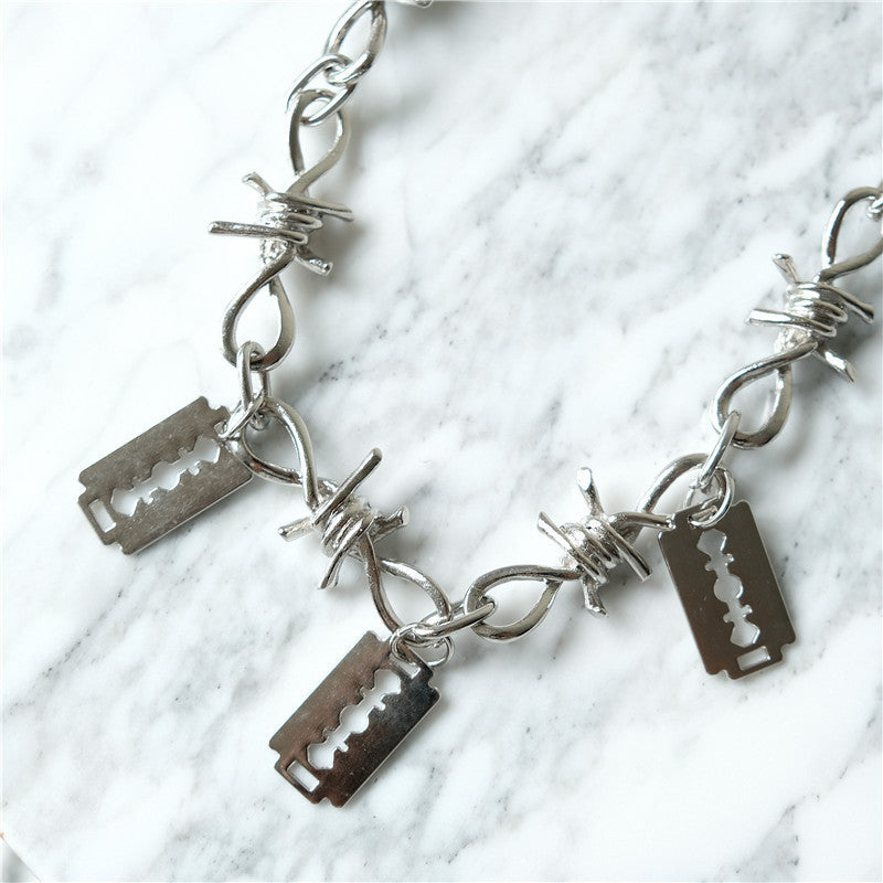 Razor Blades Necklace Chain