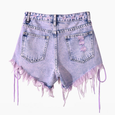 Ripped Denim Shorts