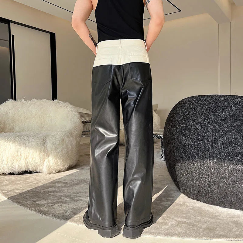 Wide Leather Pants