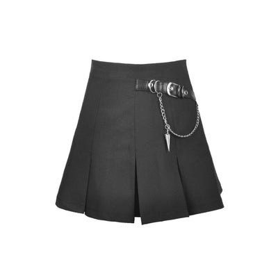 Buckled Chain Mini Skirt