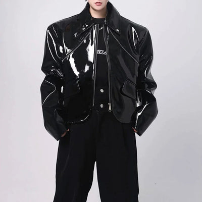 Men's Shiny Leather Jacket