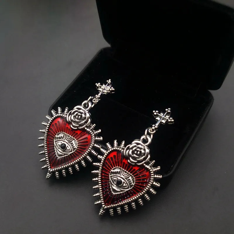 Gothic Heart Earrings
