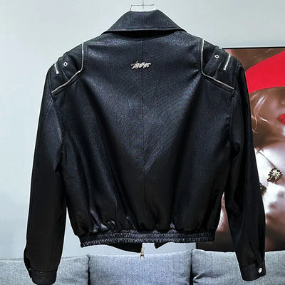 Men's Solid Jacket Black