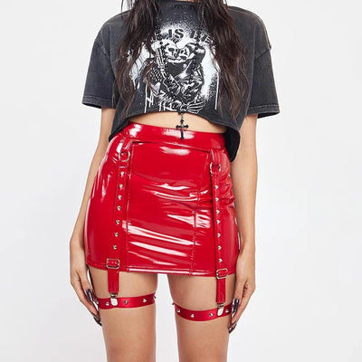 Faux Leather Skirt