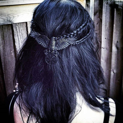 Gothic Crow Hair Clip