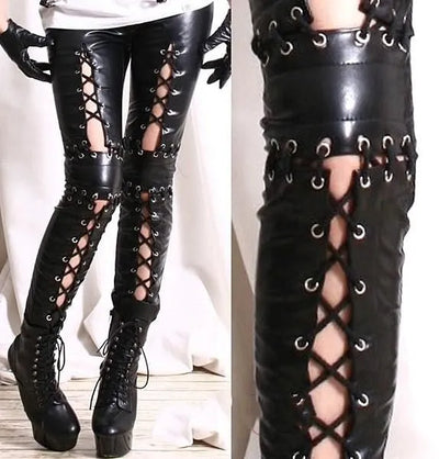 Gothic Hollow Out Leggings