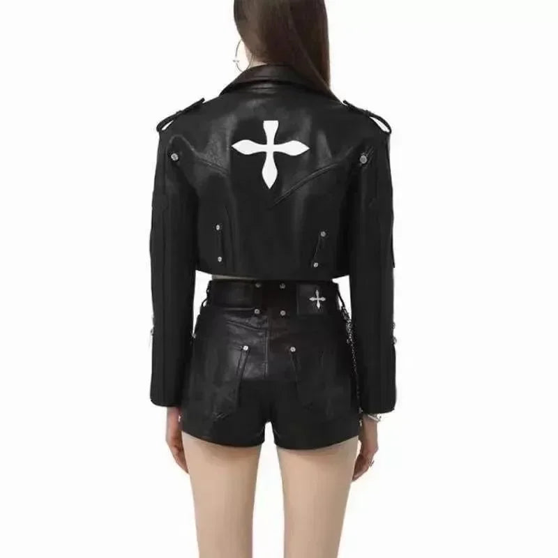 Women's Gothic Leather Jacket