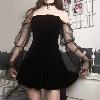 The Bubble Goth Mini Dress