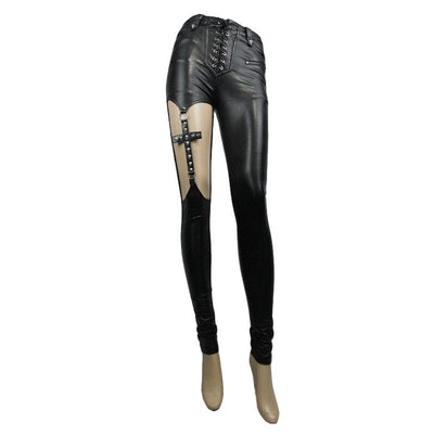 The Goth Cross Skinny Pants