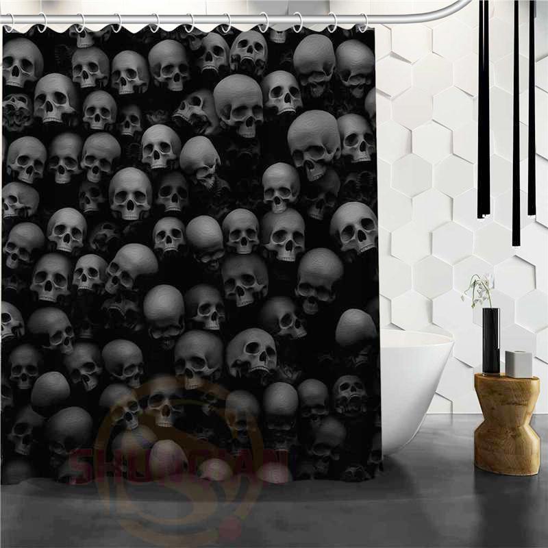 Dark Skulls Shower Curtain