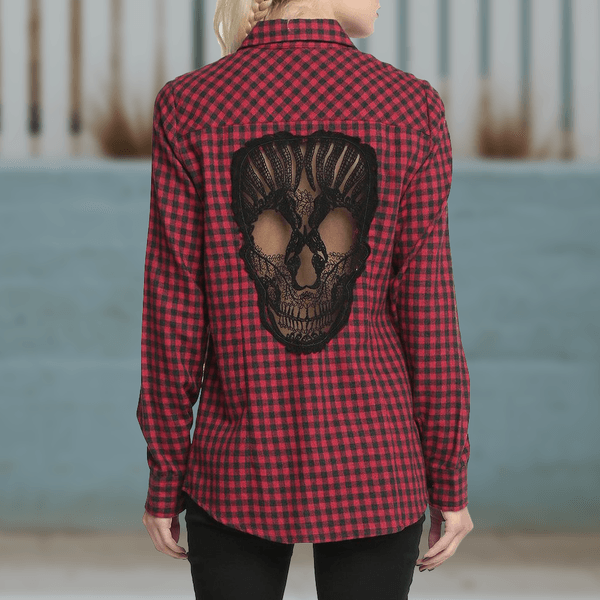 Skull Hollow Out Shirt