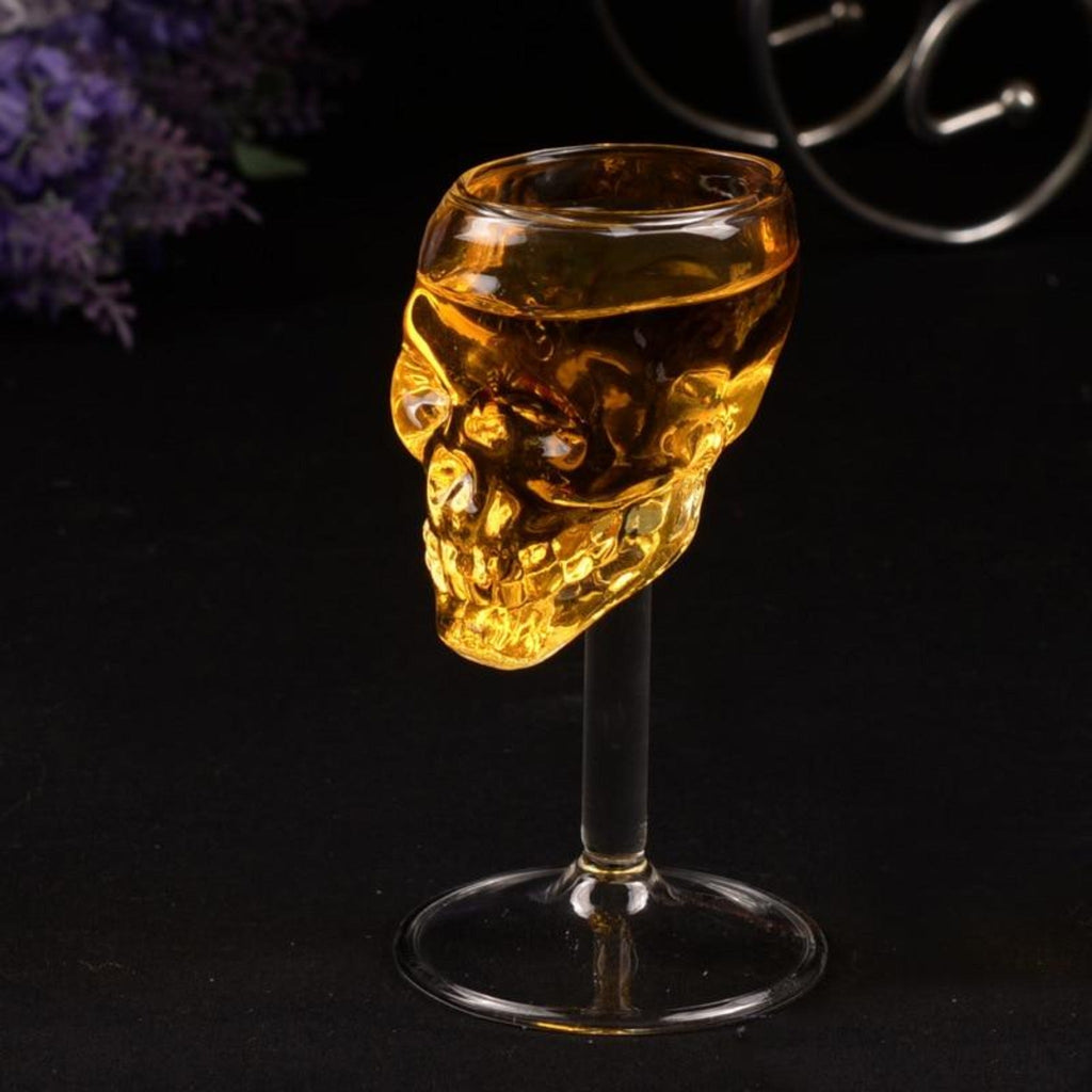 Gothic Mist Skull Wine Glass
