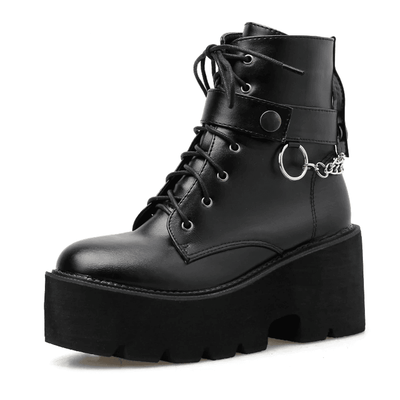PUNK STYLE CHAIN BOOTS
