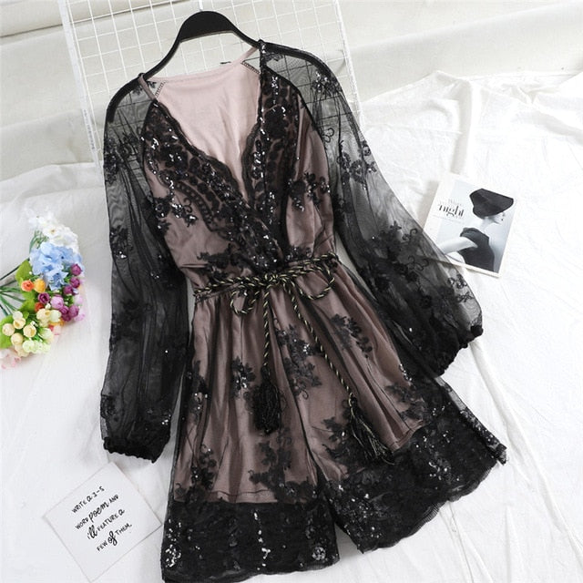 Women's Floral Robe – Gothic Mist
