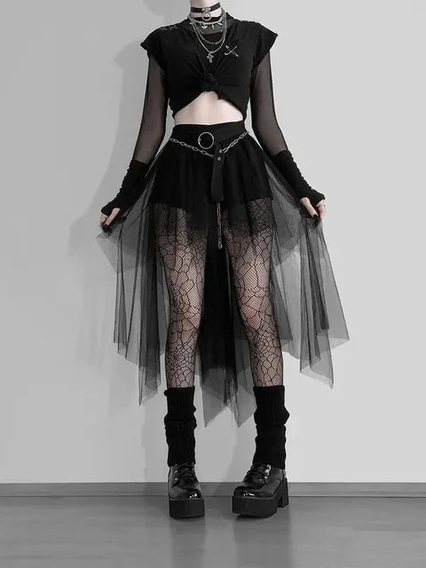 Gothic Mesh Skirt