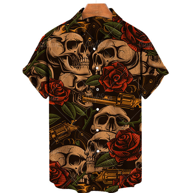 Hawaiian Skull Shirt