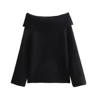 Women's Knitted Pullover Black